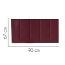 Ver imagem 2 de Painel Estofado Luxo Espanha 90cm Solteiro para Cama Box Suede Bordô - Gat Magazine