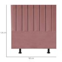 Ver imagem 4 de Cabeceira Estofada Cama Solteiro 90 Cm Maya Suede e Frame Cor:rosé