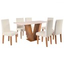 Ver imagem 2 de Mesa de Jantar 6 Lugares Lidia Marte Seda/blonde/nude - Pnr Móveis