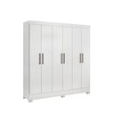 Ver imagem 6 de Conjunto Cabeceira e Guarda Roupa Casal Ferrara Branco