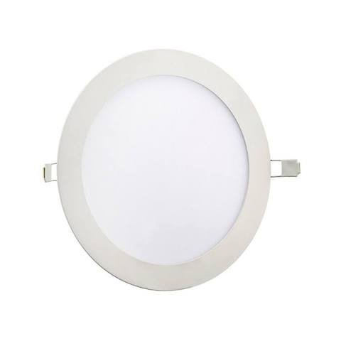 Kit 10 Painel 18w Led Redondo Embutir 6500k Branco Frio
