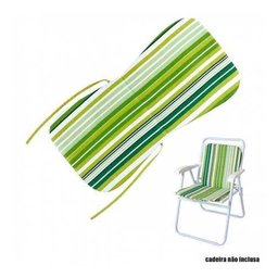 Almofada Cadeira Plastico Praia Piscina Mor Verde Nome do desenho:Listrado;Cor:Verde - 3