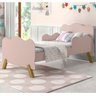 Mini Cama Nuvem Rosa com Proteção Lateral e Colchão - 1
