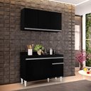 Ver imagem 7 de Kit Armário Aéreo Balcão 120cm Preto