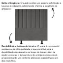 Ver imagem 4 de Cabeceira Estofada Cama Box Solteiro 100 Cm Laura Suede:cinza Escuro