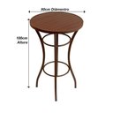 Ver imagem 2 de Mesa Bistrô Tampo Ripado Alumínio Ripado Balcão Cozinha Área Marrom