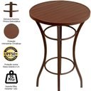 Ver imagem 7 de Mesa Bistrô Tampo Ripado Alumínio Ripado Balcão Cozinha Área Marrom