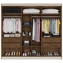 Ver imagem 2 de Guarda Roupa Oslo 6 Portas 4 Gavetas 100% Mdf Braúna/off White - Made Marcs