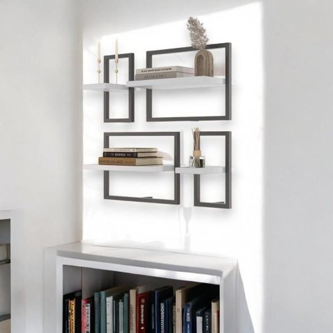 Lego C/ 4 Prateleiras Paris Branco