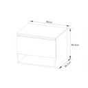 Ver imagem 3 de Conjunto de Banheiro Balcão Suspenso Bn3606 C- Cuba Pia Bn3600 60cm Cor Amêndoa-branco - Tecno