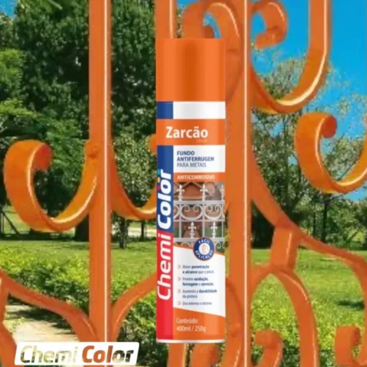 Kit 3 Unidades Zarcão Spray Chemicolor Laranja 400ml - 6