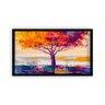 Quadro decorativo com moldura preta e vidro Pintura de árvore Natureza - 1
