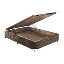 Ver imagem 2 de Cama Box Baú King Colchão Anatômico Paropas D33 Confort Ultra Firme + Base Crc Suede Brown(