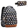 Mochila Feminina Seanite Coração e Estojo Preta - 1