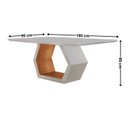 Ver imagem 4 de Conjunto para Sala de Jantar Mesa Sarah em Madeira Tampo 180cm com Vidro e 6 Cadeiras Roma Off White