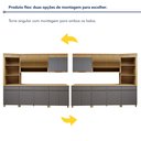 Ver mais imagens de Cozinha Completa Modulada 5 Peças 8 Portas 4 Gavetas Torre Angular 100% MDF Realeza Premium Cinza/Carvalho/Titânio