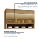 Ver imagem 7 de Cozinha Completa Modulada 5 Peças 8 Portas 4 Gavetas Torre Angular 100% MDF Realeza Premium Cinza/Carvalho/Titânio