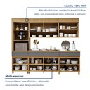 Ver mais imagens de Cozinha Completa Modulada 5 Peças 8 Portas 4 Gavetas Torre Angular 100% Mdf Realeza Premium