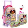 Kit Mochila Infantil Meninas Glitt Girl Escolar Tam G 2 Em 1 - 1