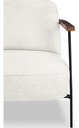 Ver imagem 6 de Poltrona Elisa Luxo Base em Aço Preto Detalhe Madeira Bouclê Branco Bz Home Decor