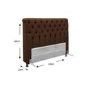 Ver imagem 3 de Cabeceira Cama Box Estofada Casal Casal Imperatriz Suede Marrom Chocolate - Simbal