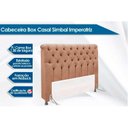 Ver imagem 2 de Cabeceira Cama Box Estofada Casal Casal Imperatriz Suede Marrom Chocolate - Simbal