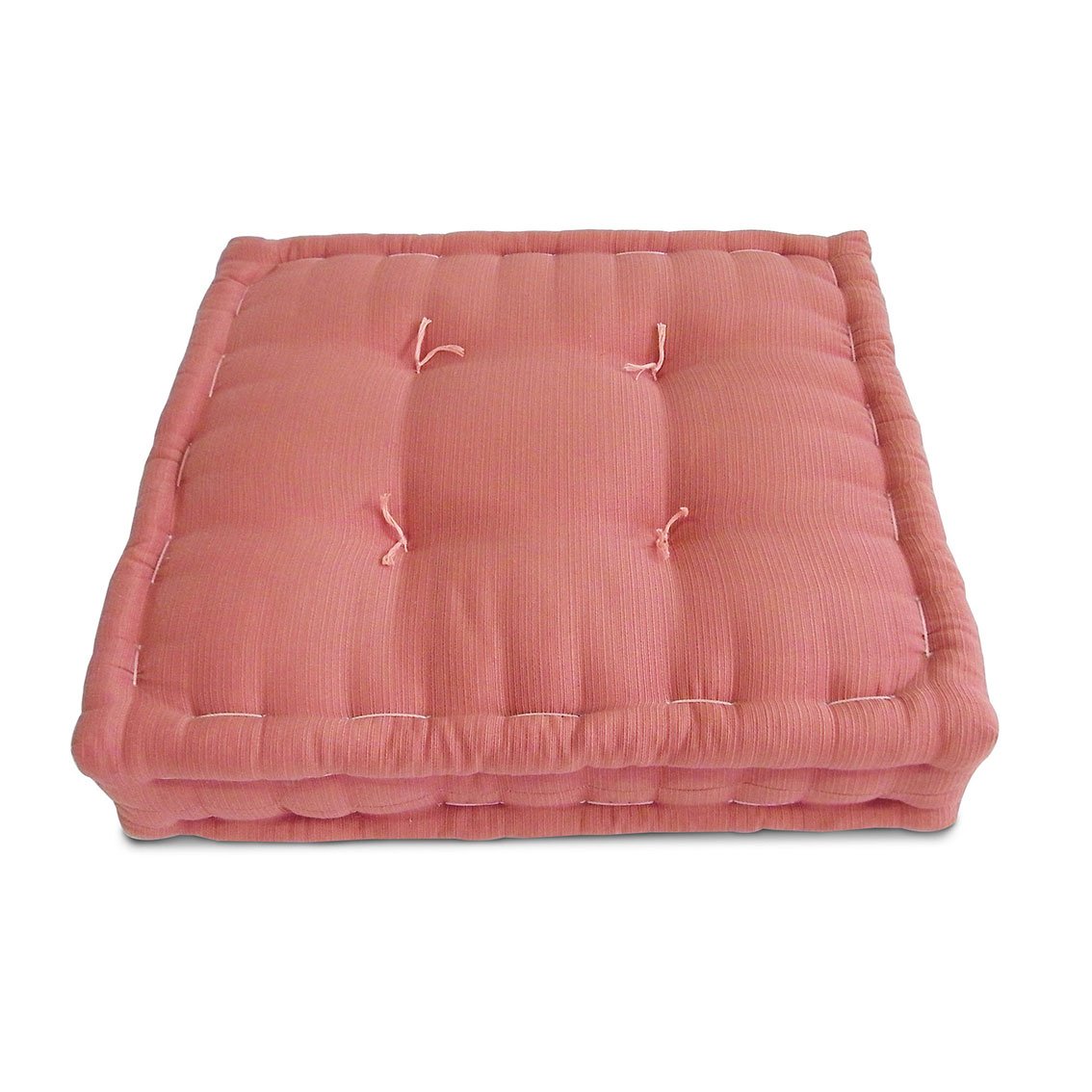 Futon Turco 50x50x12cm - Tecido Algodão Cotelê - Cor Rosa Antigo Ref.23