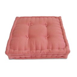 Futon Turco 50x50x12cm - Tecido Algodão Cotelê - Cor Rosa Antigo Ref.23 - 1