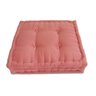 Futon Turco 50x50x12cm - Tecido Algodão Cotelê - Cor Rosa Antigo Ref.23 - 1