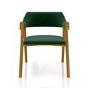Ver imagem 2 de Kit 6 Cadeiras Sala de Jantar e Jogos Carteados Madeira Maciça Poker Veludo Verde-mel G42 - Gran