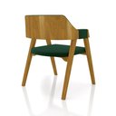 Ver imagem 6 de Kit 6 Cadeiras Sala de Jantar e Jogos Carteados Madeira Maciça Poker Veludo Verde-mel G42 - Gran