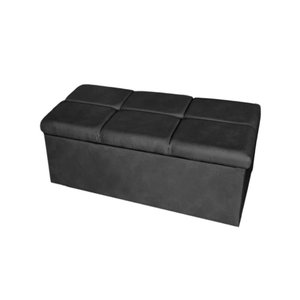 Calçadeira Baú Copenhague Solteiro 120cm Suede - Ecotec Decor:Preto