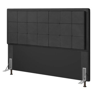 Cabeceira Cama Box Queen Canada 160 Cm Suede MV Estofados Cinza