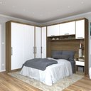 Ver imagem 1 de Quarto Modulado Casal de Canto 6 Peças 7 Portas Paris Luciane