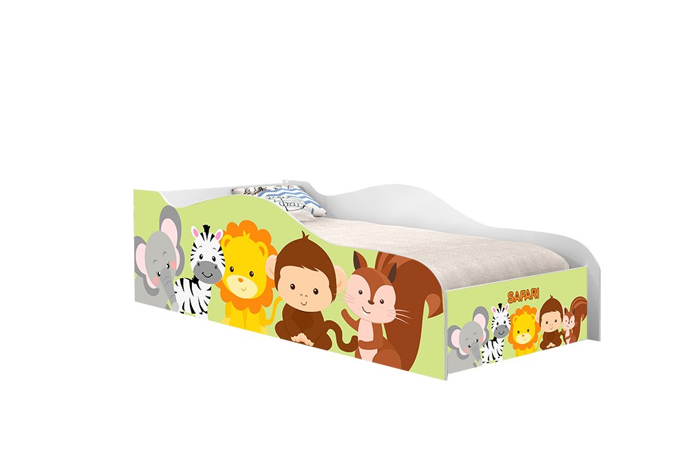 Cama Carro Solteiro Safari com Colchão Quarto Infantil - 3