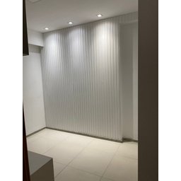 Painel Ripado Versátil: 03 unid. 270X110cm larg. Talatto Painéis Branco TX - 1