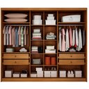 Ver imagem 3 de Guarda Roupa Casal Livorno Plus 6 Portas 4 Gavetas com Espelho Cinamomo - Novo Horizonte