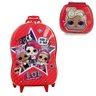 Mochila 3D com Rodinhas e Lancheira Lol MC 2990BM19 Lançamento - Vermelho - 1