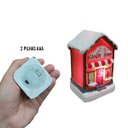 Ver imagem 5 de Loja de Doces Natalina Decorativa Cenario de Natal Enfeite Casinha Prateleira Estante Mesa LED Casin