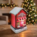 Ver imagem 6 de Loja de Doces Natalina Decorativa Cenario de Natal Enfeite Casinha Prateleira Estante Mesa LED Casin