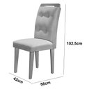 Ver imagem 4 de Sala de Jantar Mesa Olímpia 120CM MDF Canto Copo com 4 Cadeiras Carol Moderna