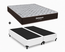 Ver imagem 1 de Cama Box Base Casal Bipartido Branco Colchão Fit D33 Espuma 138x188 - Ortobom