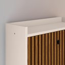 Ver imagem 4 de Sapateira Vertical Dark 3 Gavetas Basculantes Organizadora Calçados Retrô - Off White/ripado