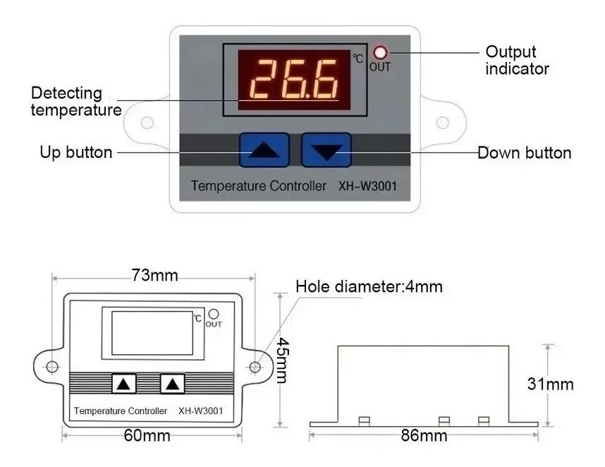 Controlador Temperatura Digital Termostato 110 / 220 Volts - 4
