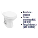 Ver imagem 5 de Assento Sanitário Branco Duratti Oval Banheiro Lorenzetti