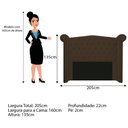 Ver imagem 4 de Cabeceira Estofada Veneza 160 cm Queen Size Suede Marrom - Doce Sonho Móveis