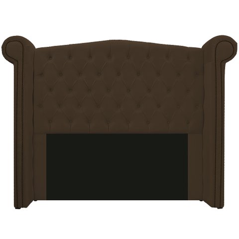 Cabeceira Estofada Veneza 160 cm Queen Size Suede Marrom - Doce Sonho Móveis