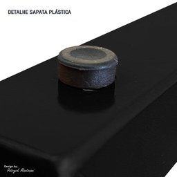 Penteadeira Iron 1 Gaveta com Espelho Nova Imbuia/Preto - Vizzato - 9