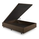 Ver imagem 3 de Cama Box Baú Viúva 128x188x42 Cm Linho com Pistão a Gás