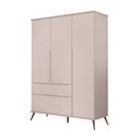 Ver imagem 2 de Jogo de Quarto com Guarda Roupa e Cômoda Mariana Rosê - Fbaby